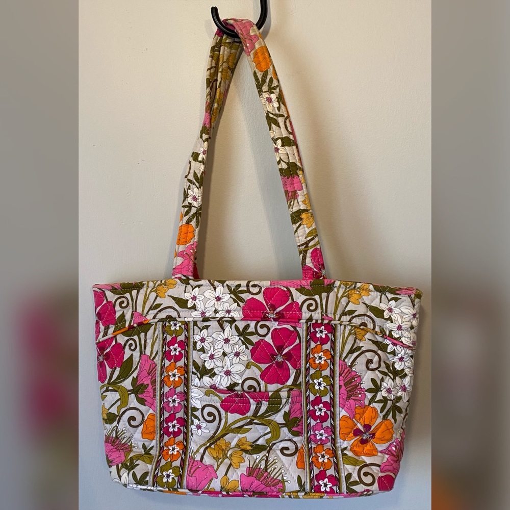 Vera Bradley Winter 2011 “Tea Garden” Small Zippered Shoulder Bag with Pockets